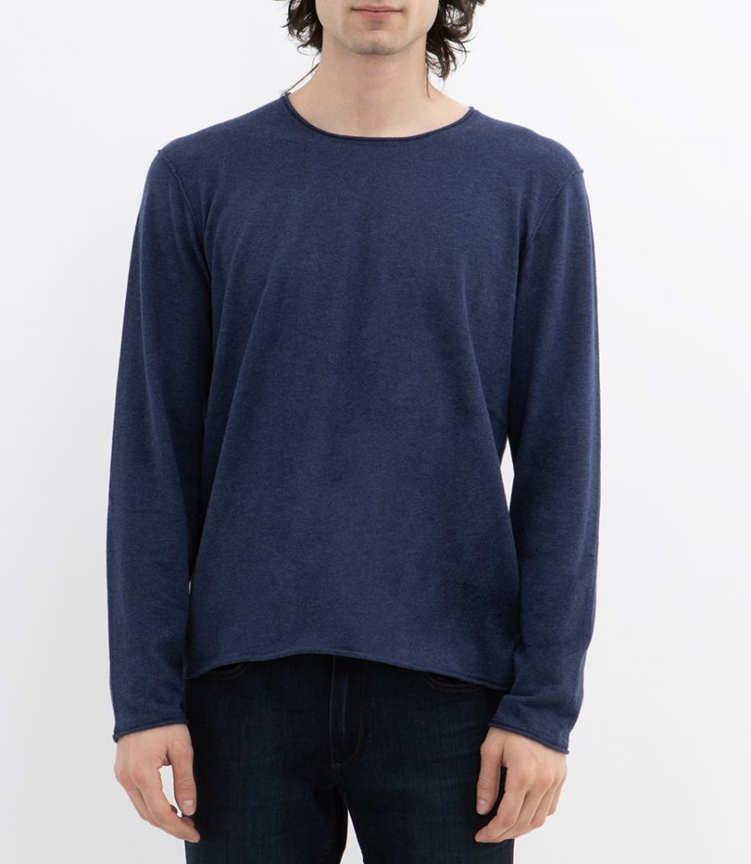 CASHMERE CREW PULLOVER LS