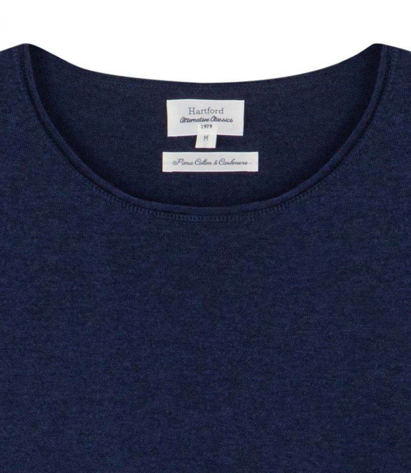 CASHMERE CREW PULLOVER LS