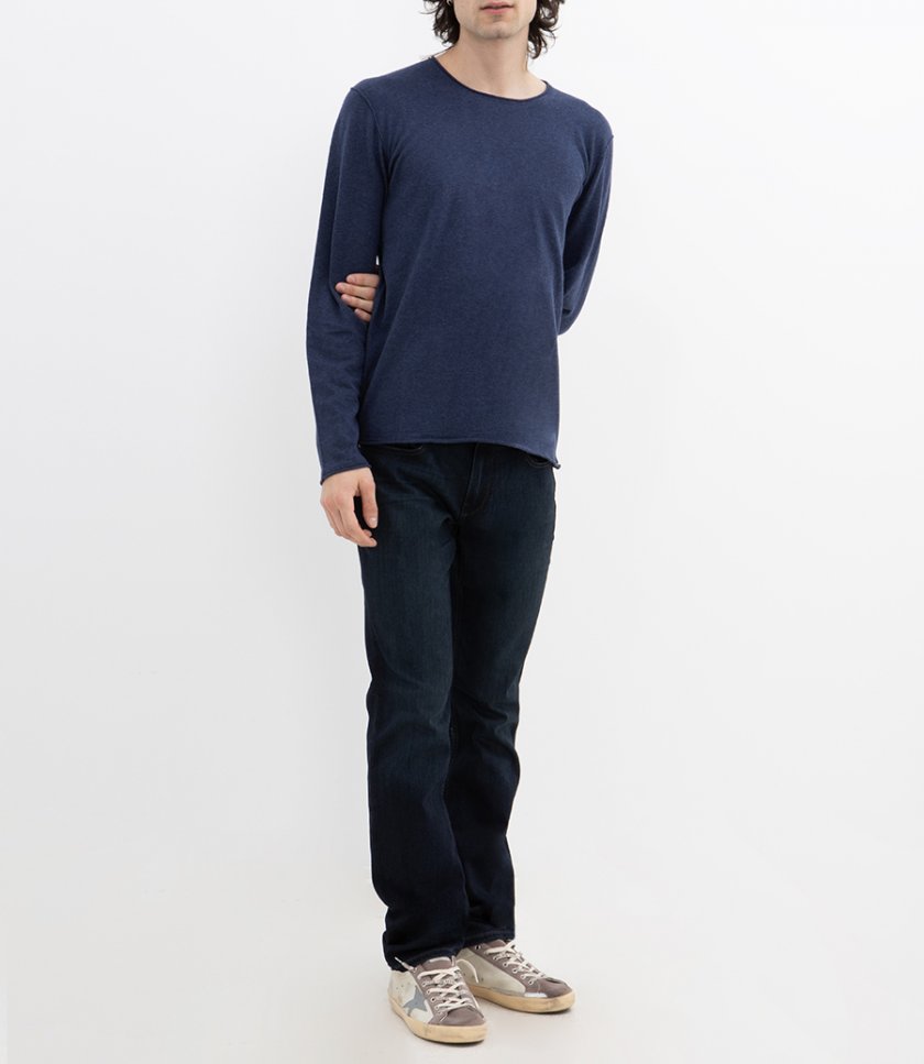 CASHMERE CREW PULLOVER LS