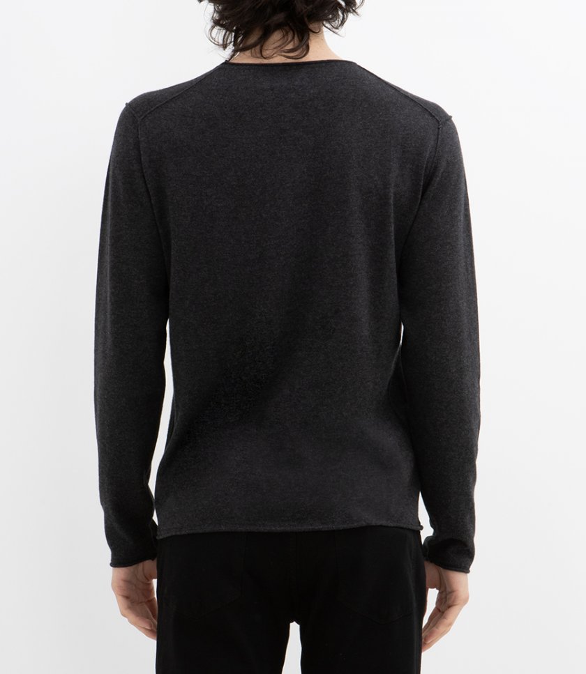 CASHMERE CREW PULLOVER LS