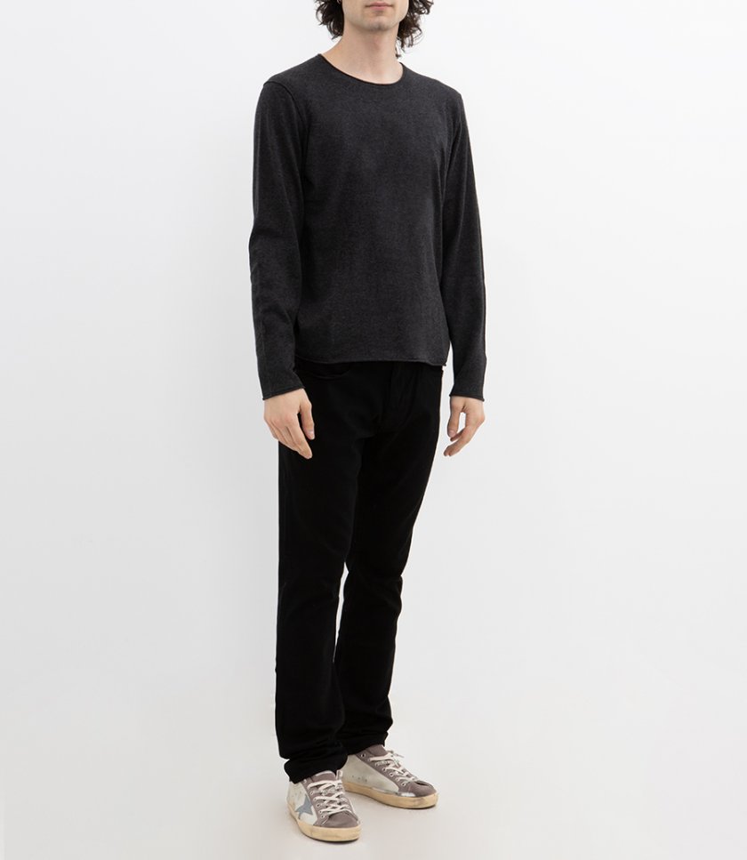 CASHMERE CREW PULLOVER LS