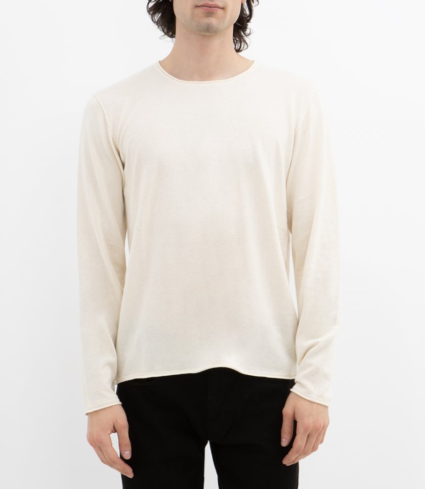 CASHMERE CREW PULLOVER LS