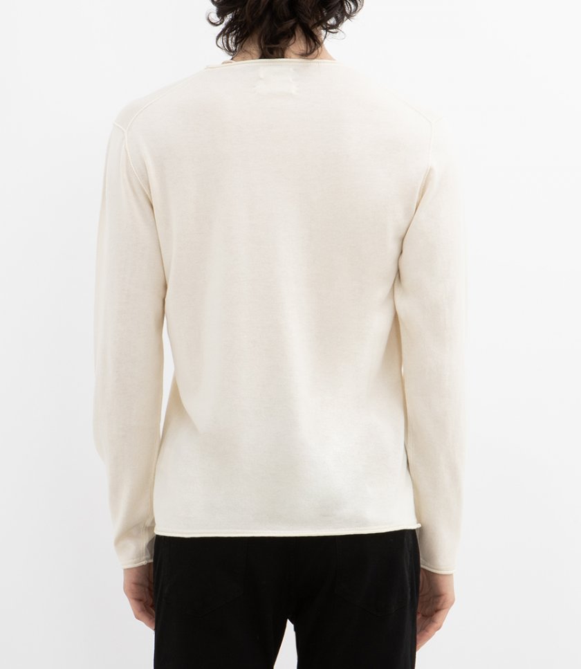 CASHMERE CREW PULLOVER LS