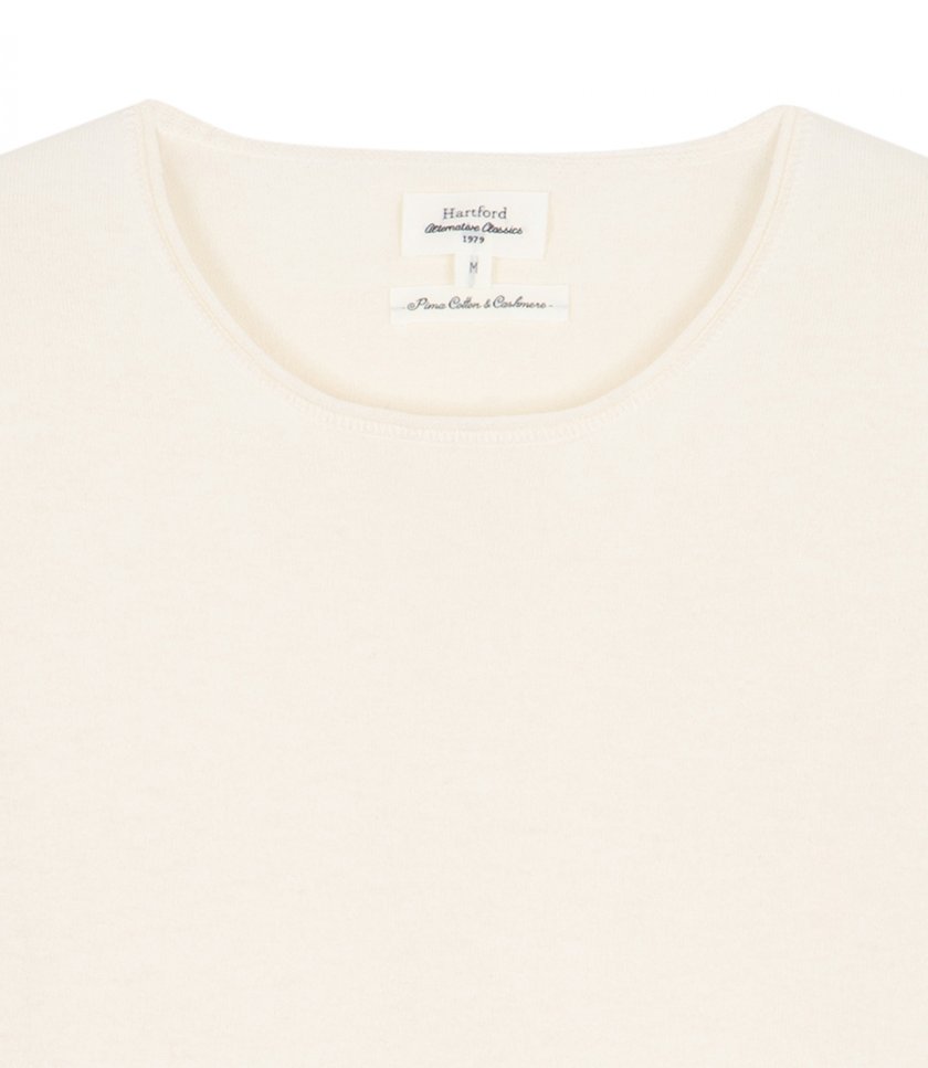CASHMERE CREW PULLOVER LS