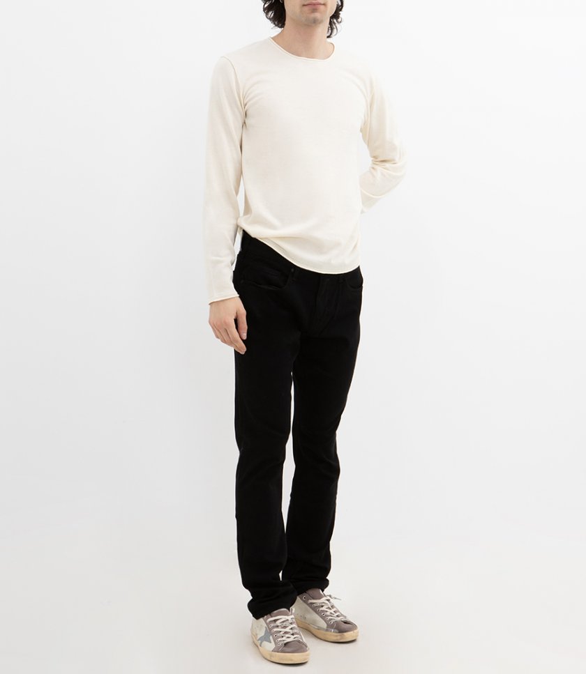 CASHMERE CREW PULLOVER LS