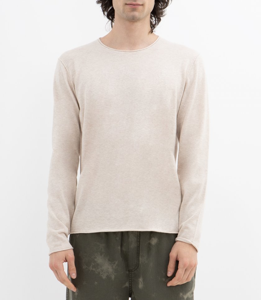 CASHMERE CREW PULLOVER LS