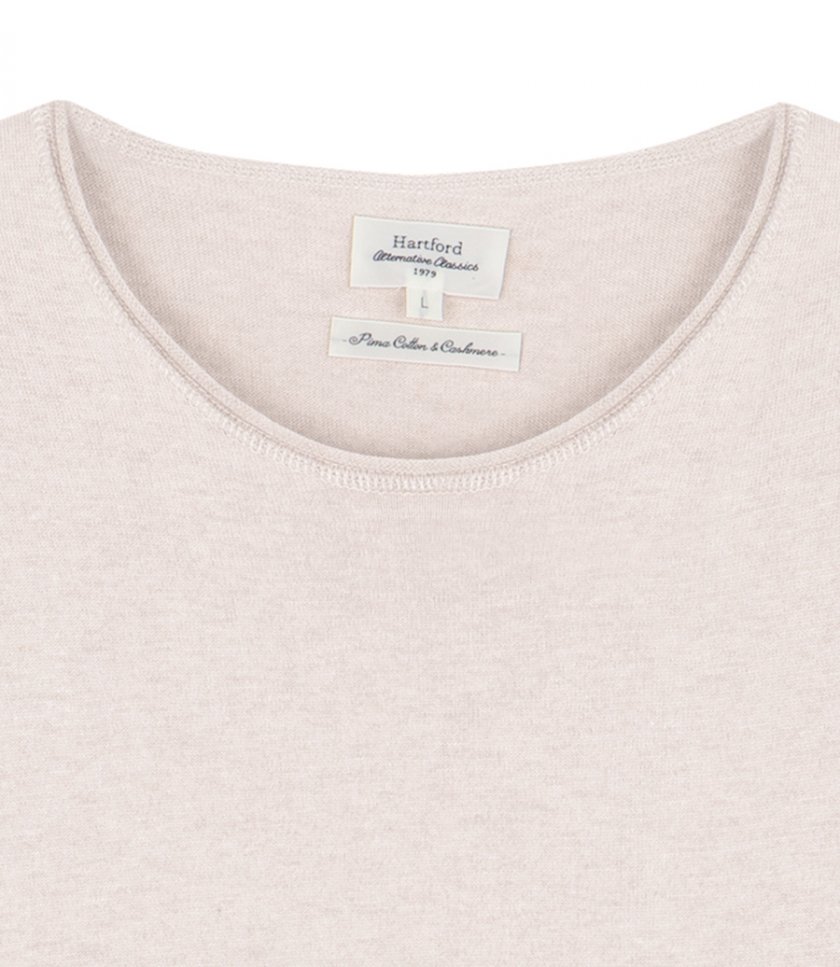 CASHMERE CREW PULLOVER LS