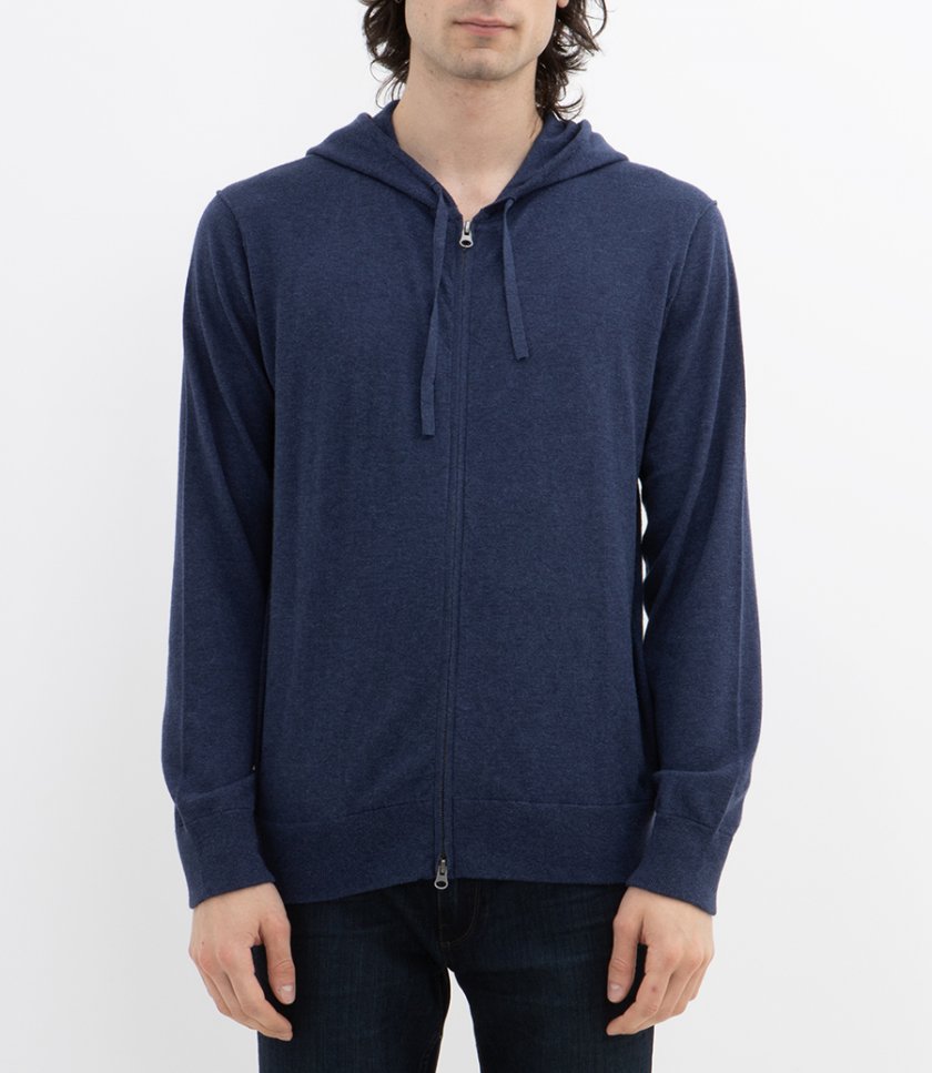 LIGHT CASHMERE HOODIE ZIP