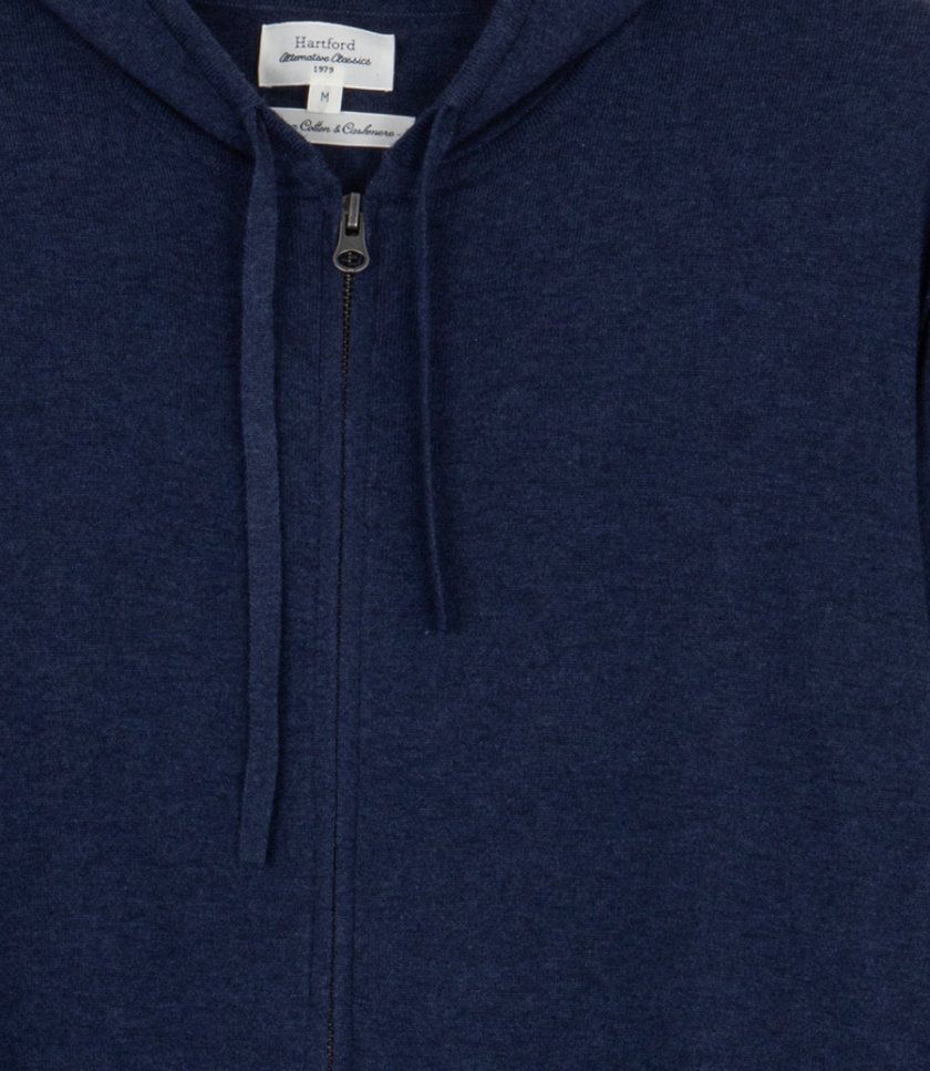 LIGHT CASHMERE HOODIE ZIP
