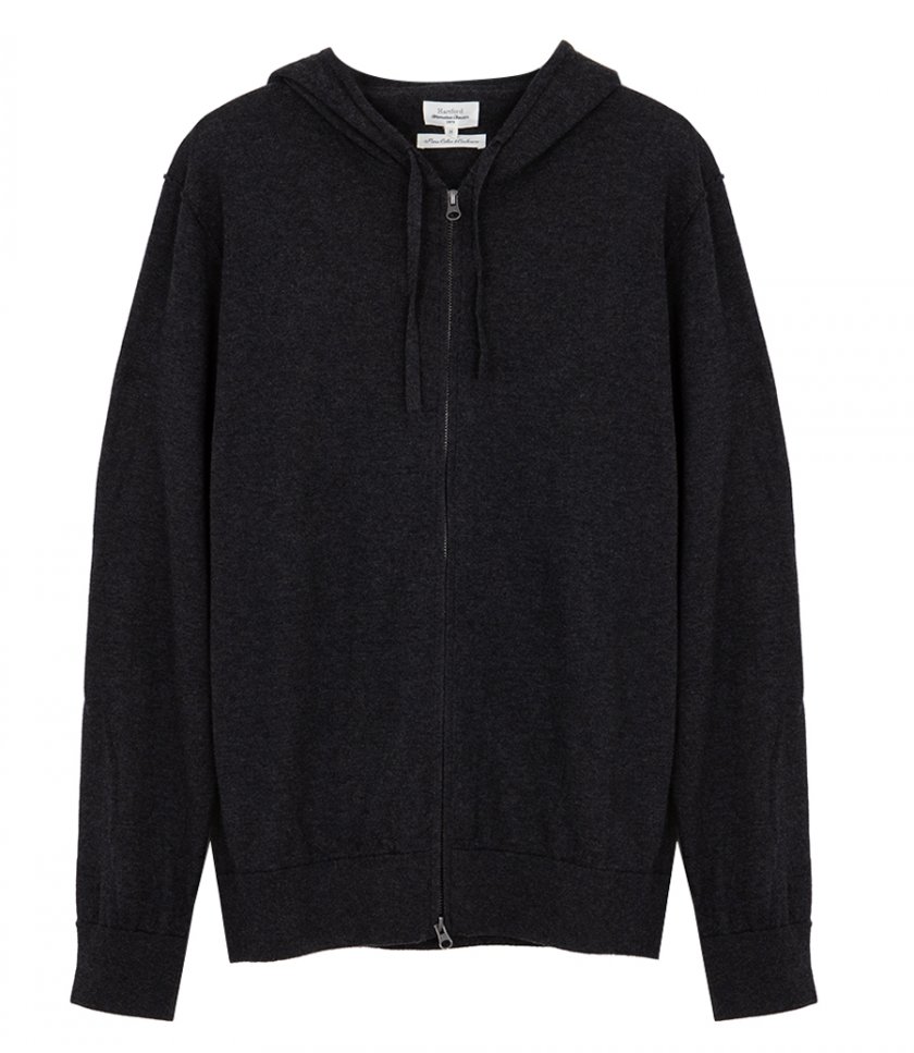HARTFORD - LIGHT CASHMERE HOODIE ZIP