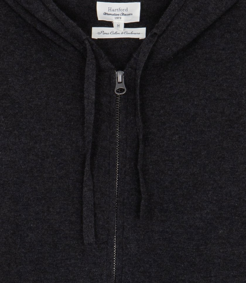 LIGHT CASHMERE HOODIE ZIP