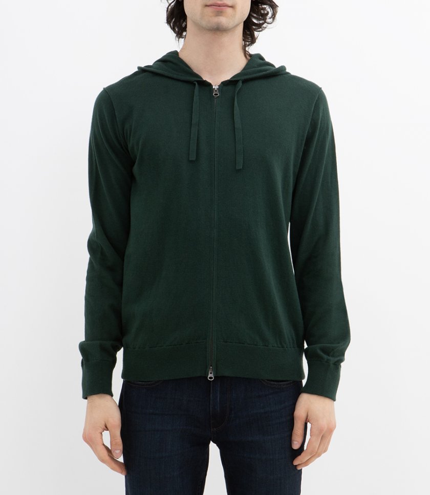 LIGHT CASHMERE HOODIE ZIP