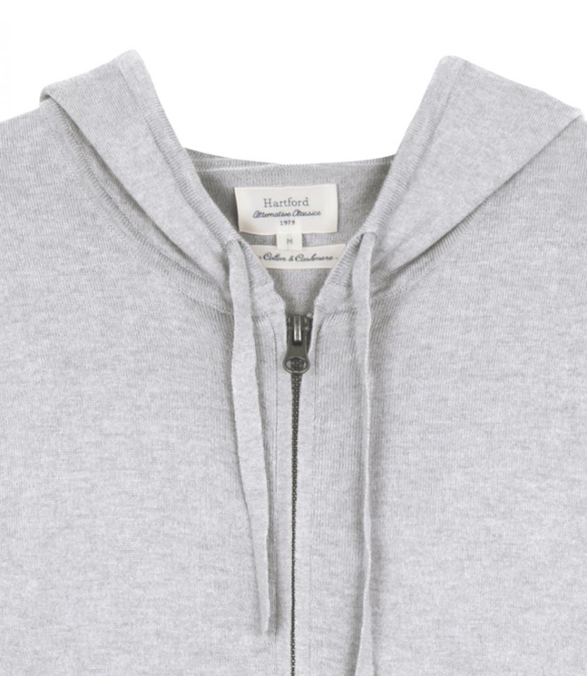 LIGHT CASHMERE HOODIE ZIP