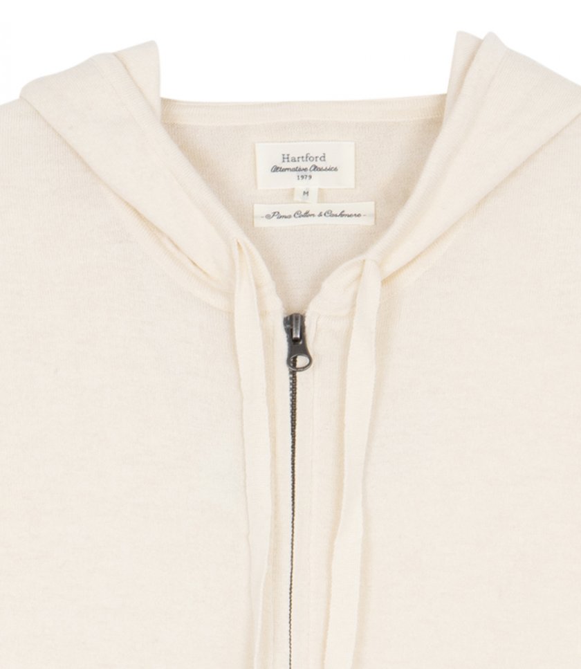 LIGHT CASHMERE HOODIE ZIP