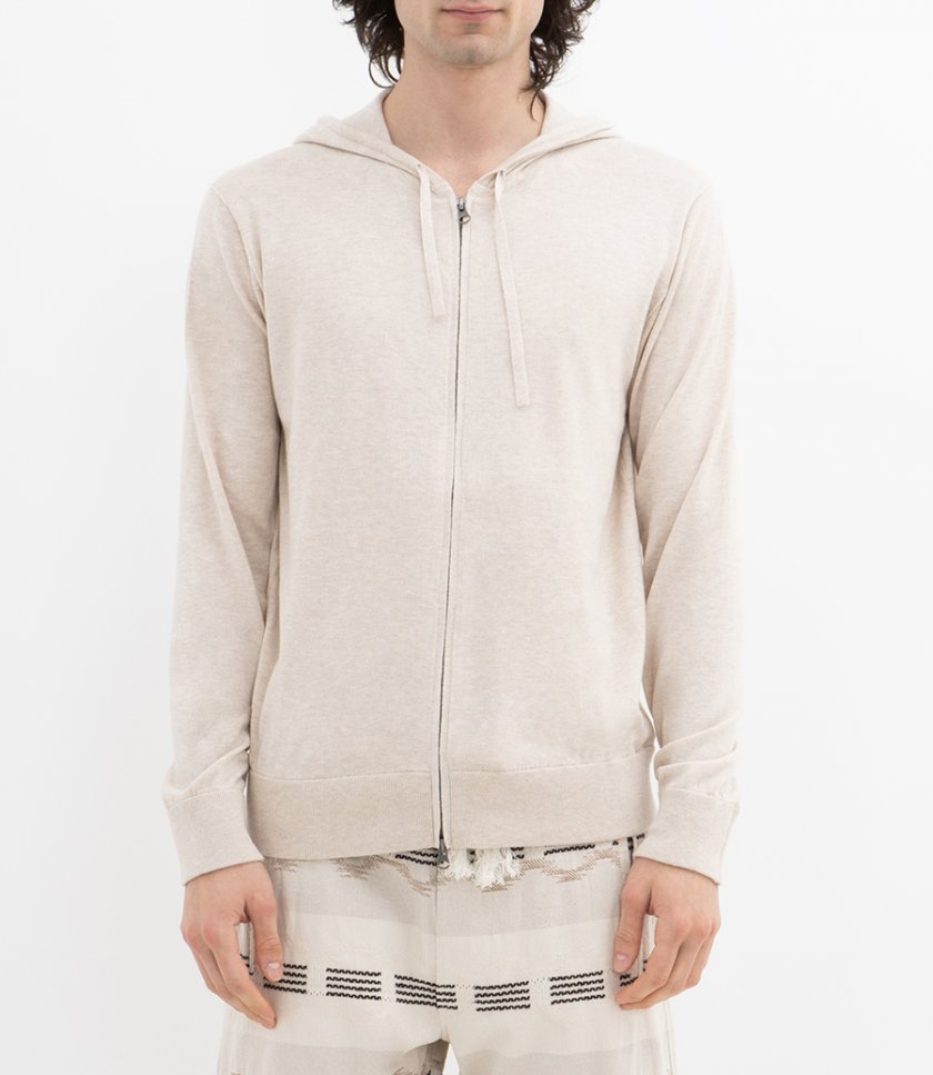LIGHT CASHMERE HOODIE ZIP