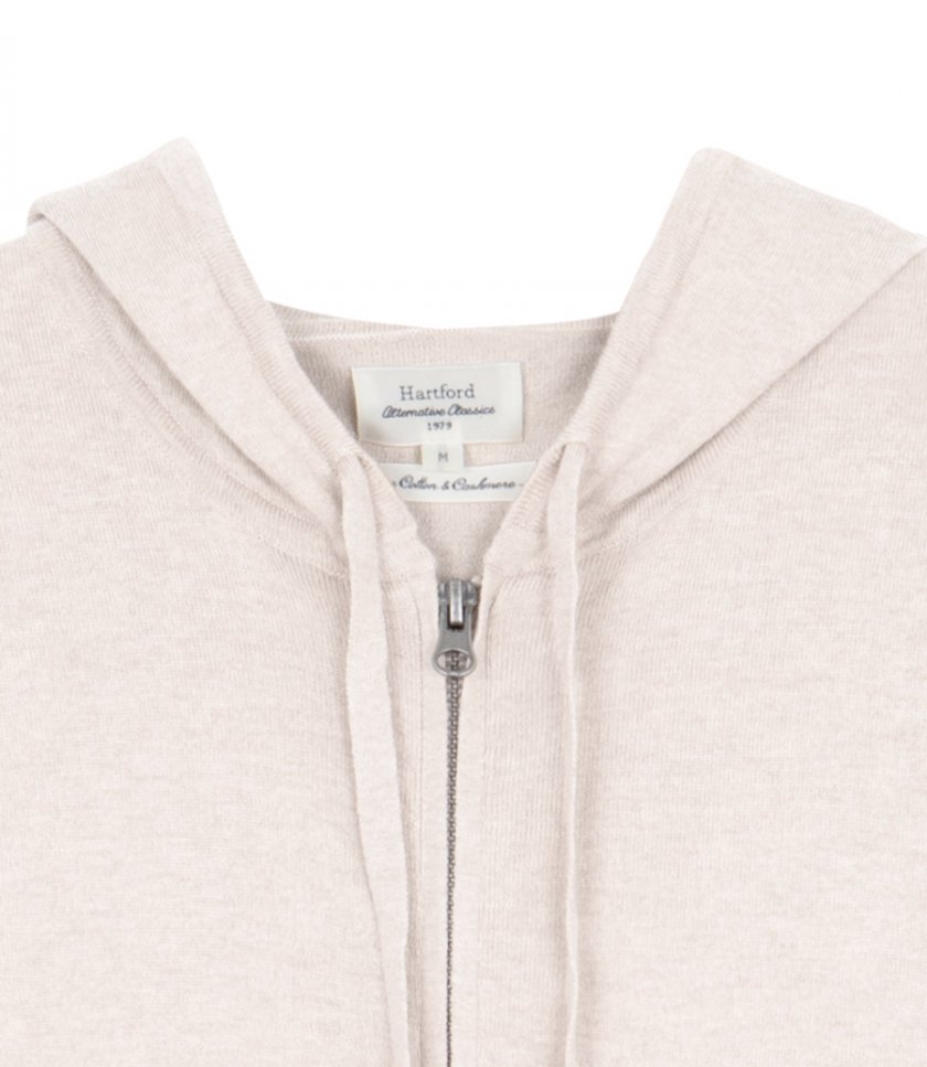 LIGHT CASHMERE HOODIE ZIP