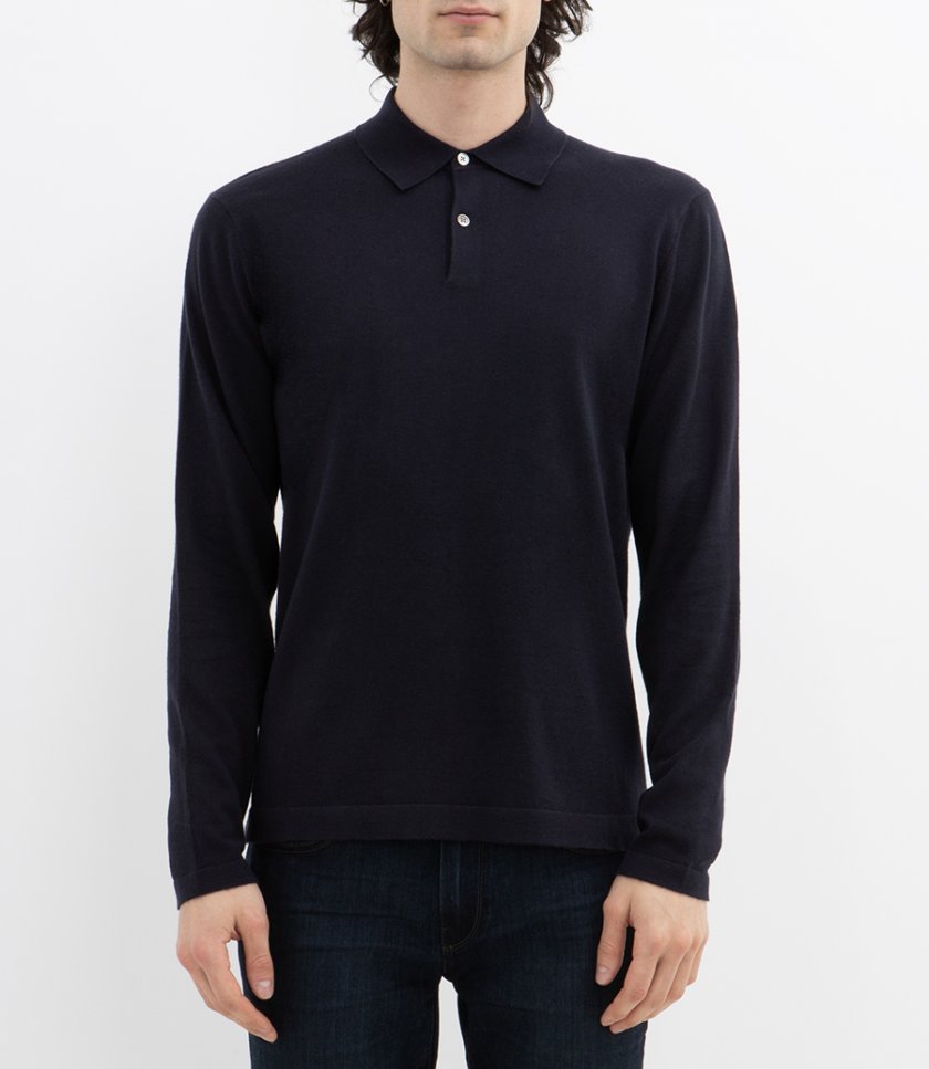 CASHMERE POLO LS