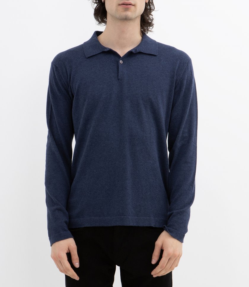 CASHMERE POLO LS