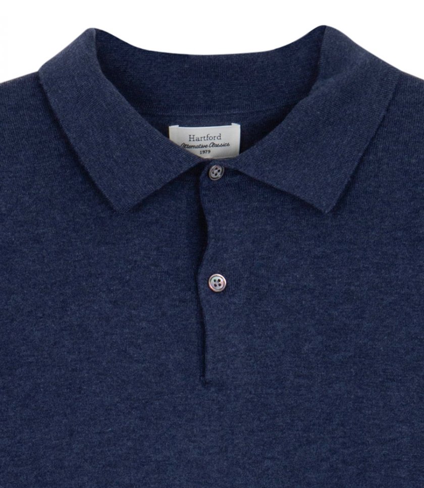 CASHMERE POLO LS