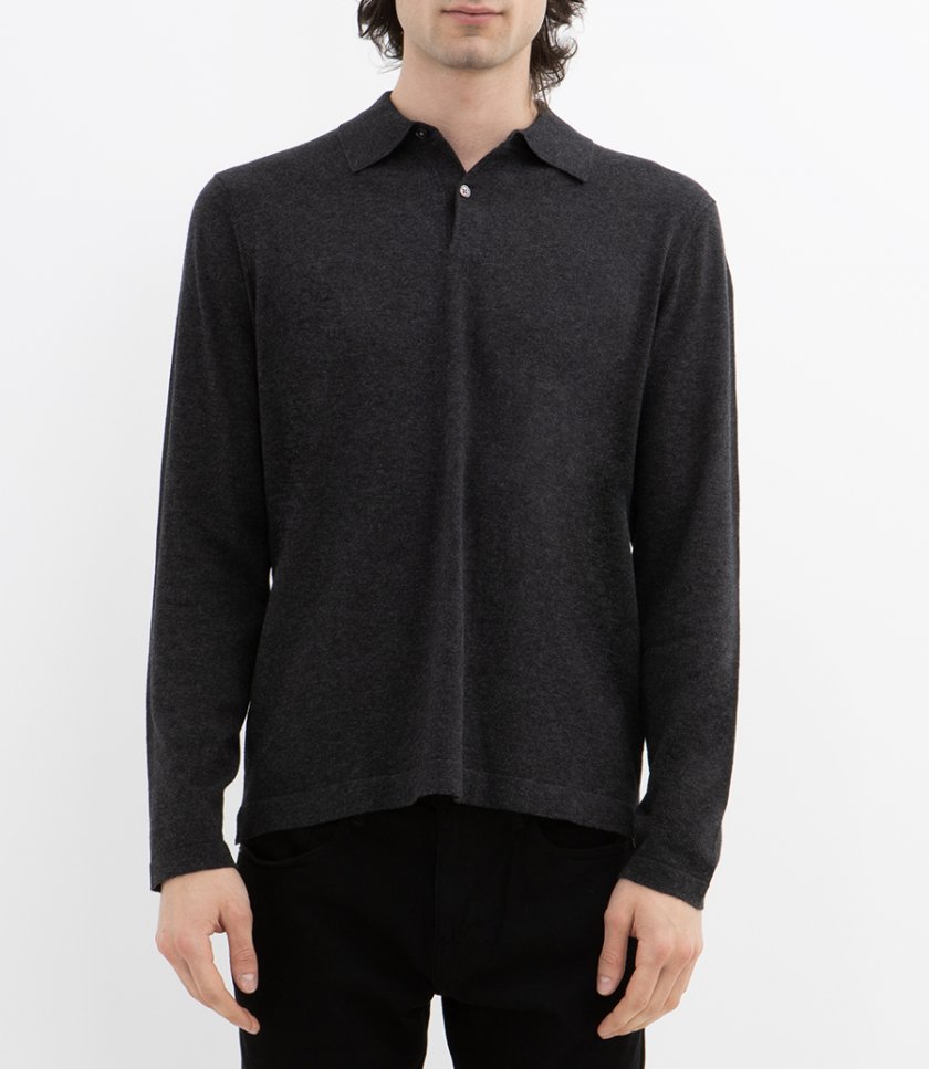CASHMERE POLO LS