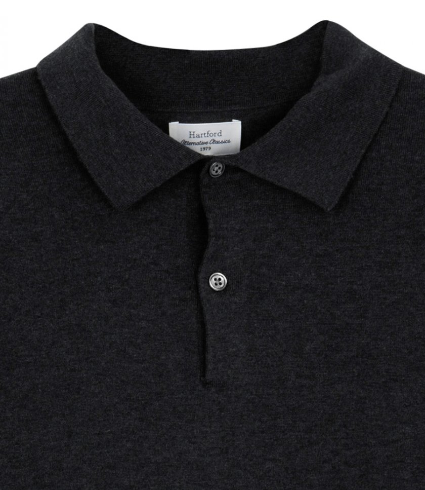 CASHMERE POLO LS