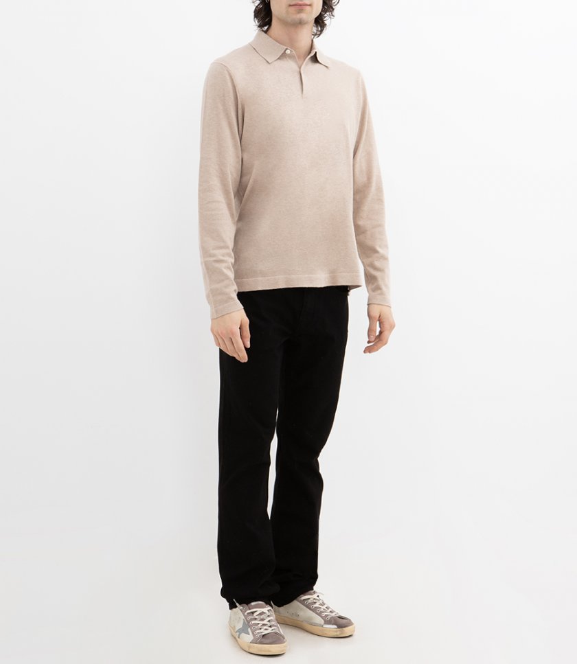 CASHMERE POLO LS