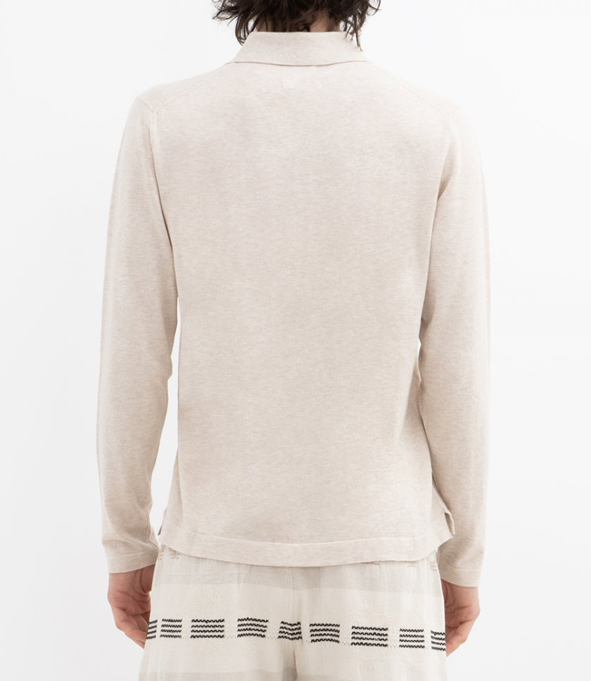 CASHMERE POLO LS