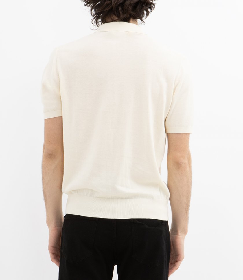 RETRO KNIT STRIPE POLO SS