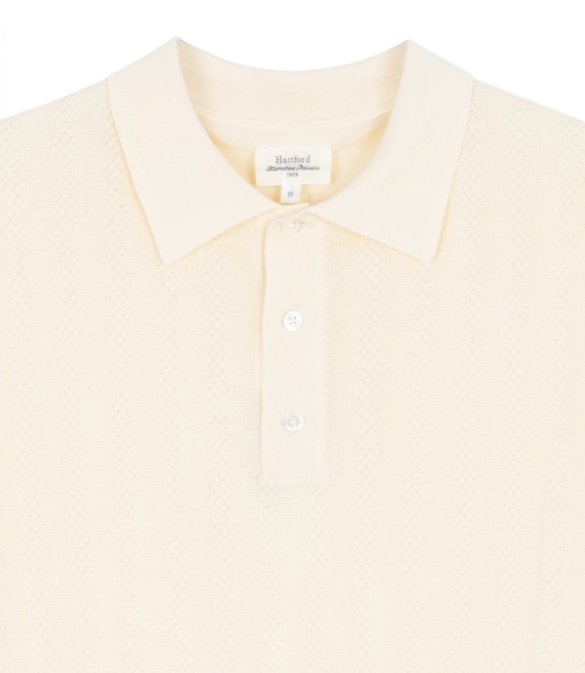 RETRO KNIT STRIPE POLO SS