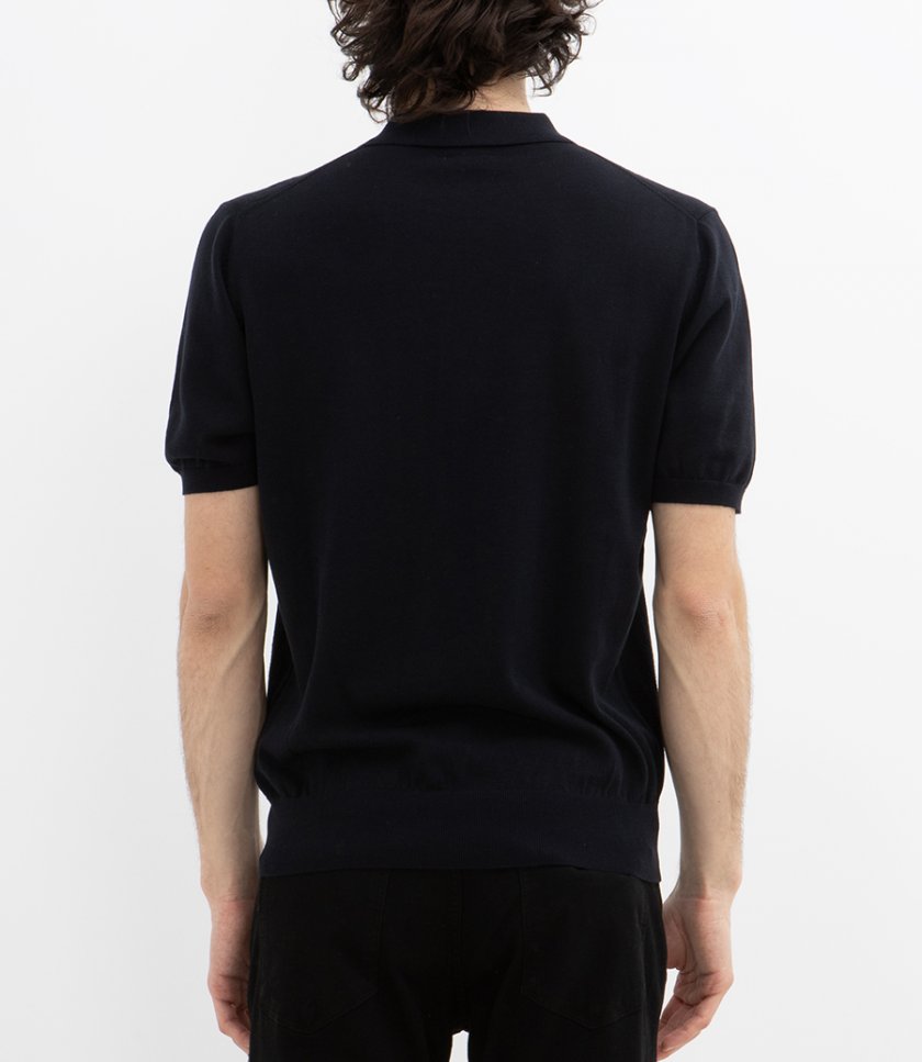 RETRO KNIT STRIPE POLO SS