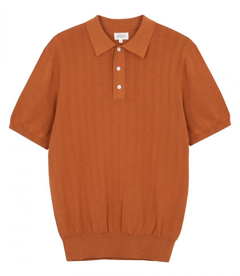 RETRO KNIT STRIPE POLO SS