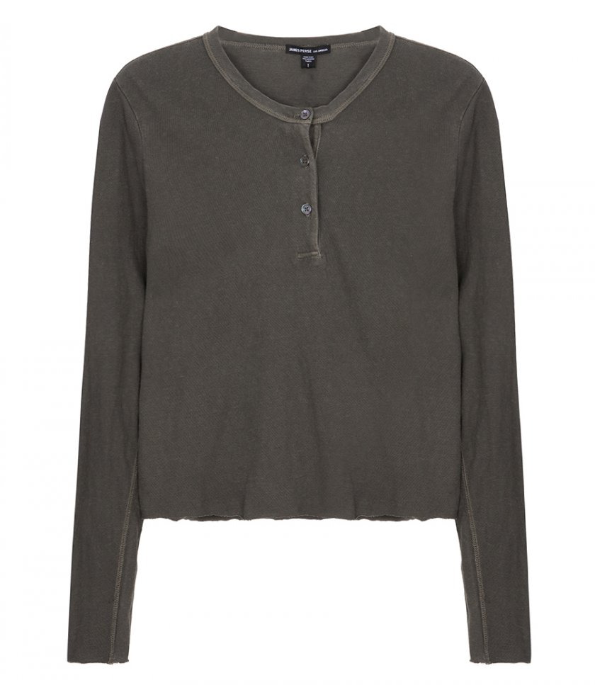 CLOTHES - SLUB JERSEY SHRUNKEN HENLEY