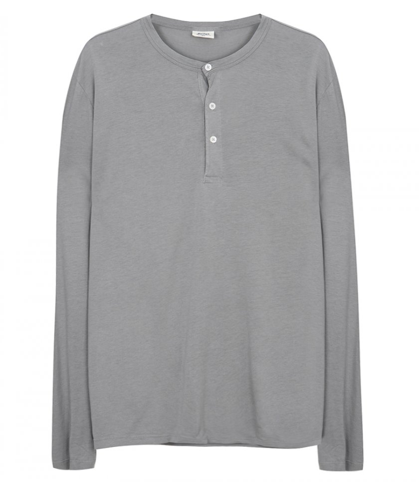 CLOTHES - HENLEY  LYOCELL  LS T-SHIRT