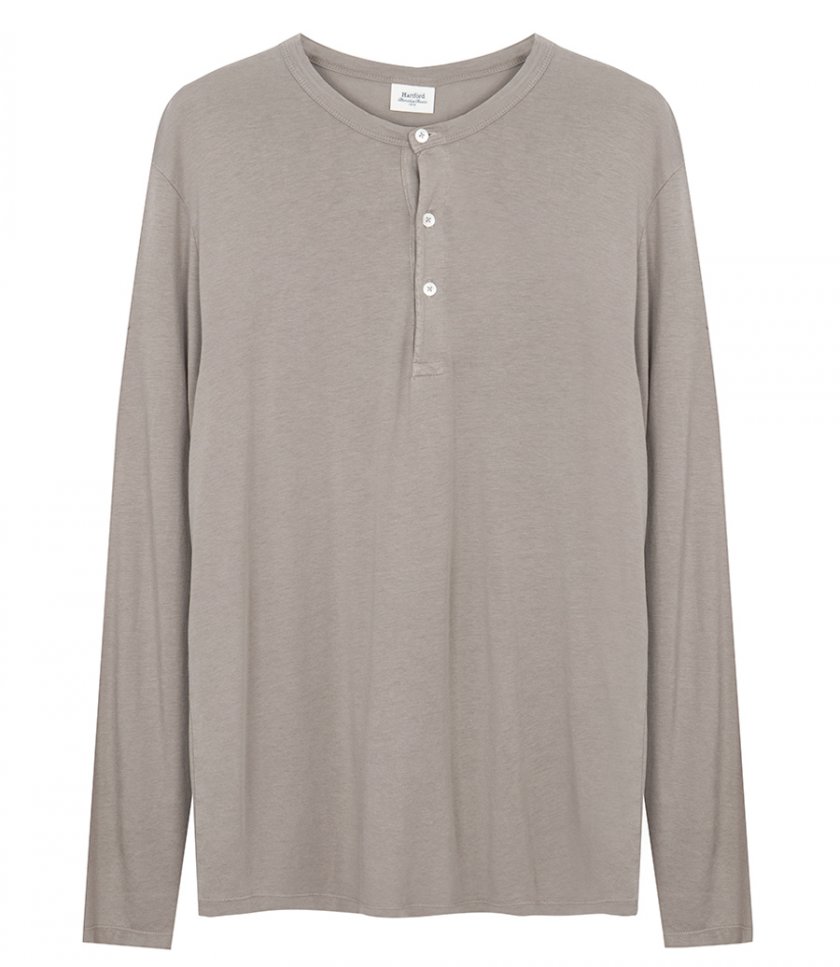 CLOTHES - HENLEY  LYOCELL  LS T-SHIRT