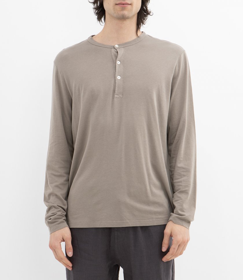 HENLEY LYOCELL LS T-SHIRT