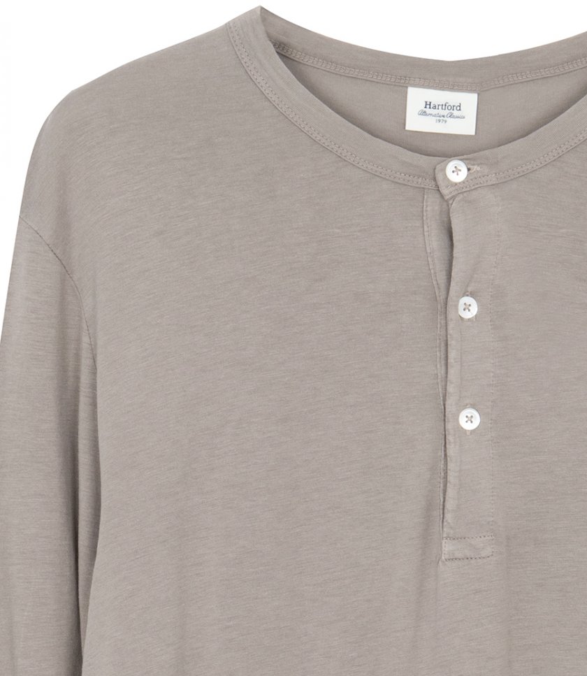 HENLEY LYOCELL LS T-SHIRT