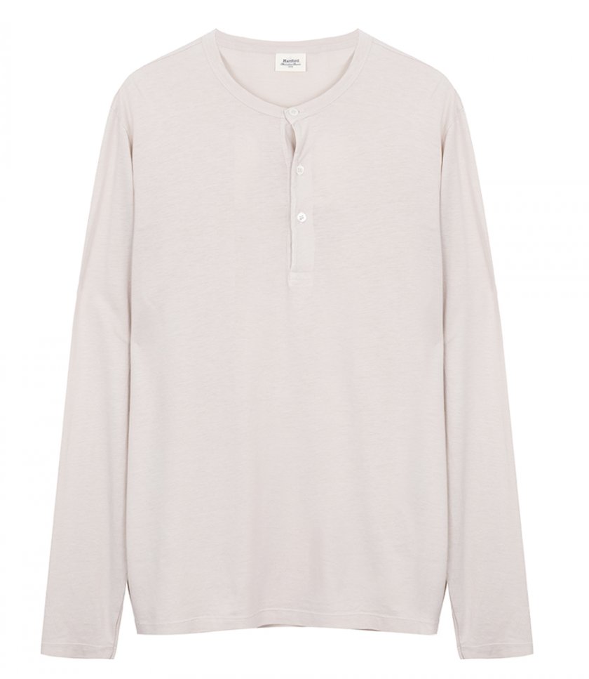CLOTHES - HENLEY  LYOCELL  LS T-SHIRT