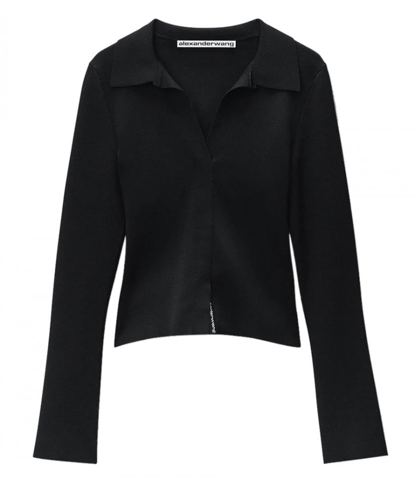 ALEXANDER WANG - LS FIXED PLACKET POLO
