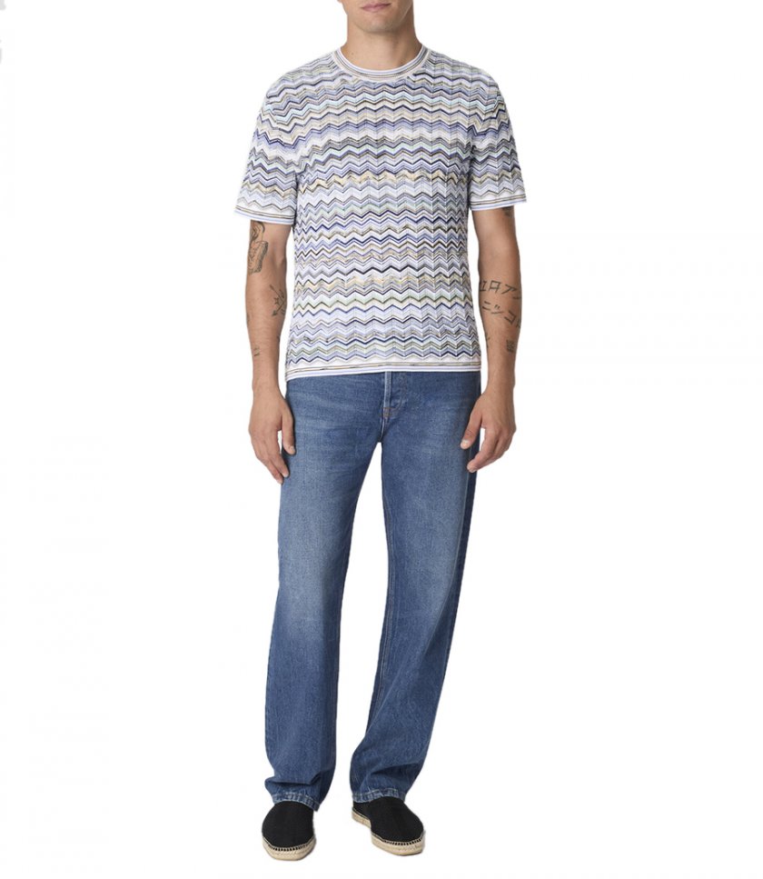 CHEVRON PATTERN SS T-SHIRT