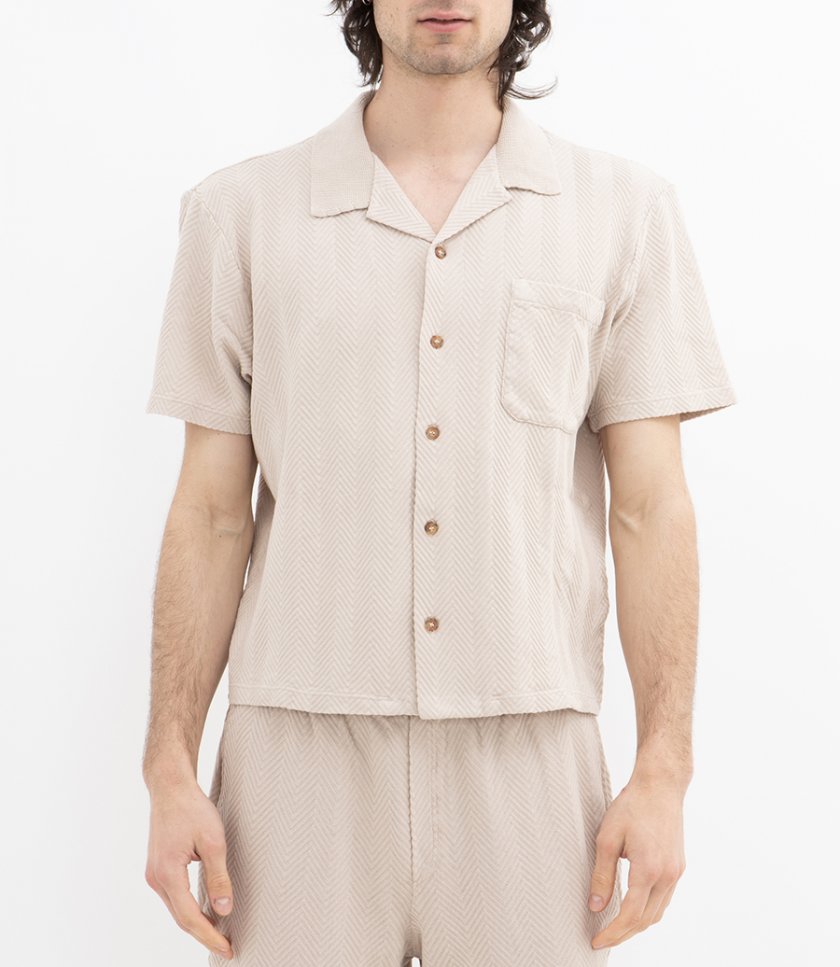 ZIGZAG MOTIF SS SHIRT
