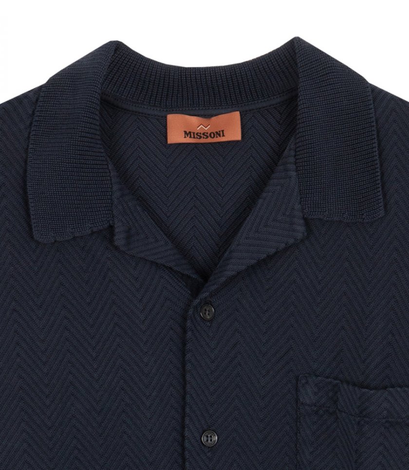 ZIGZAG MOTIF SS SHIRT