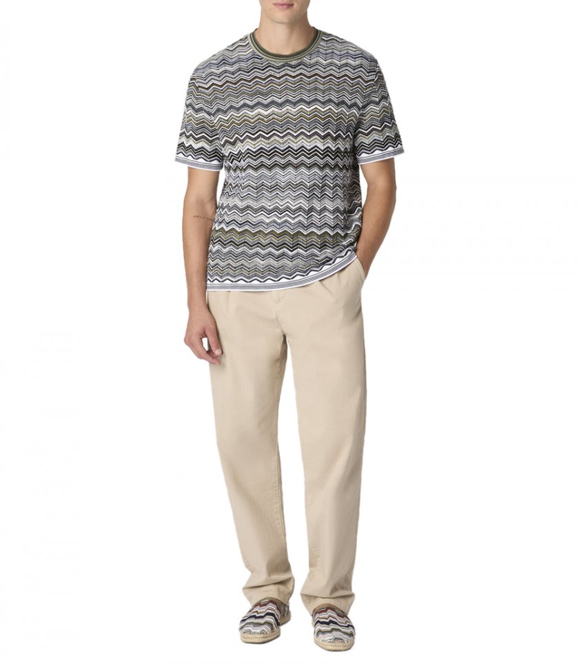 CHEVRON PATTERN SS T-SHIRT