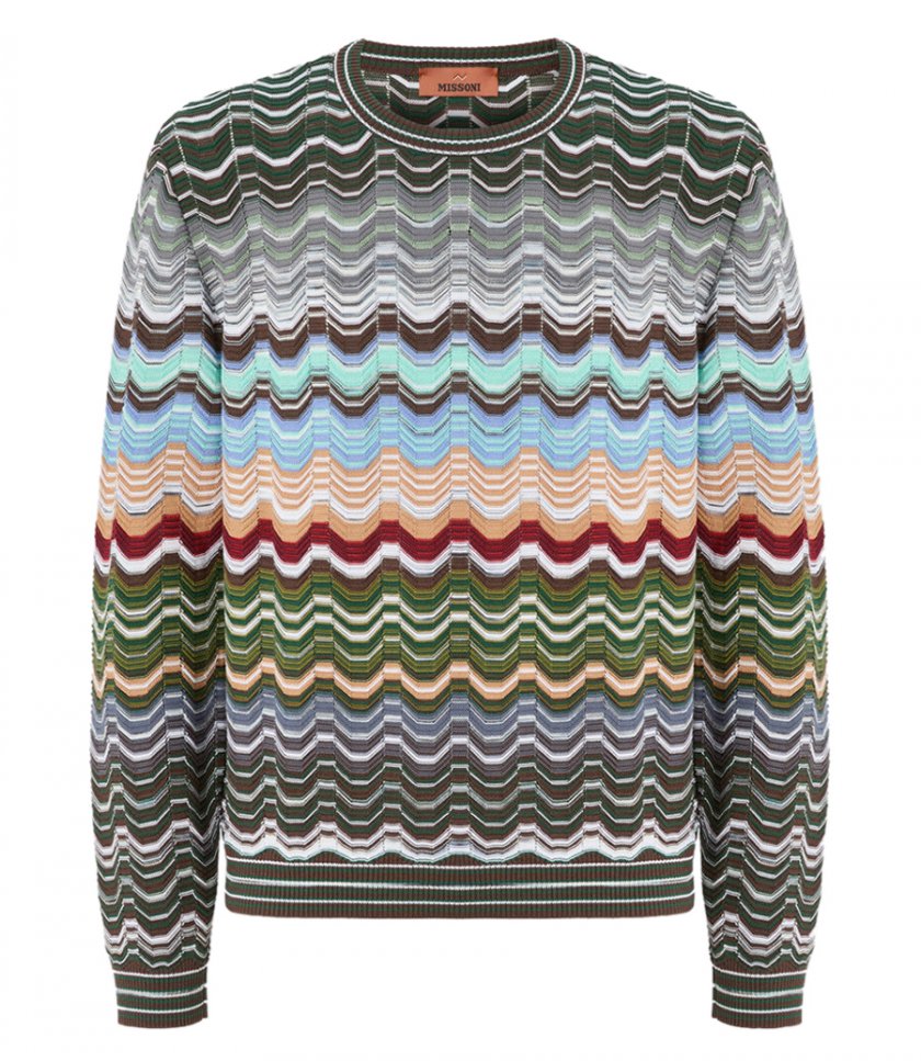 MISSONI - GREEK MOTIF CREWNECK SWEATER