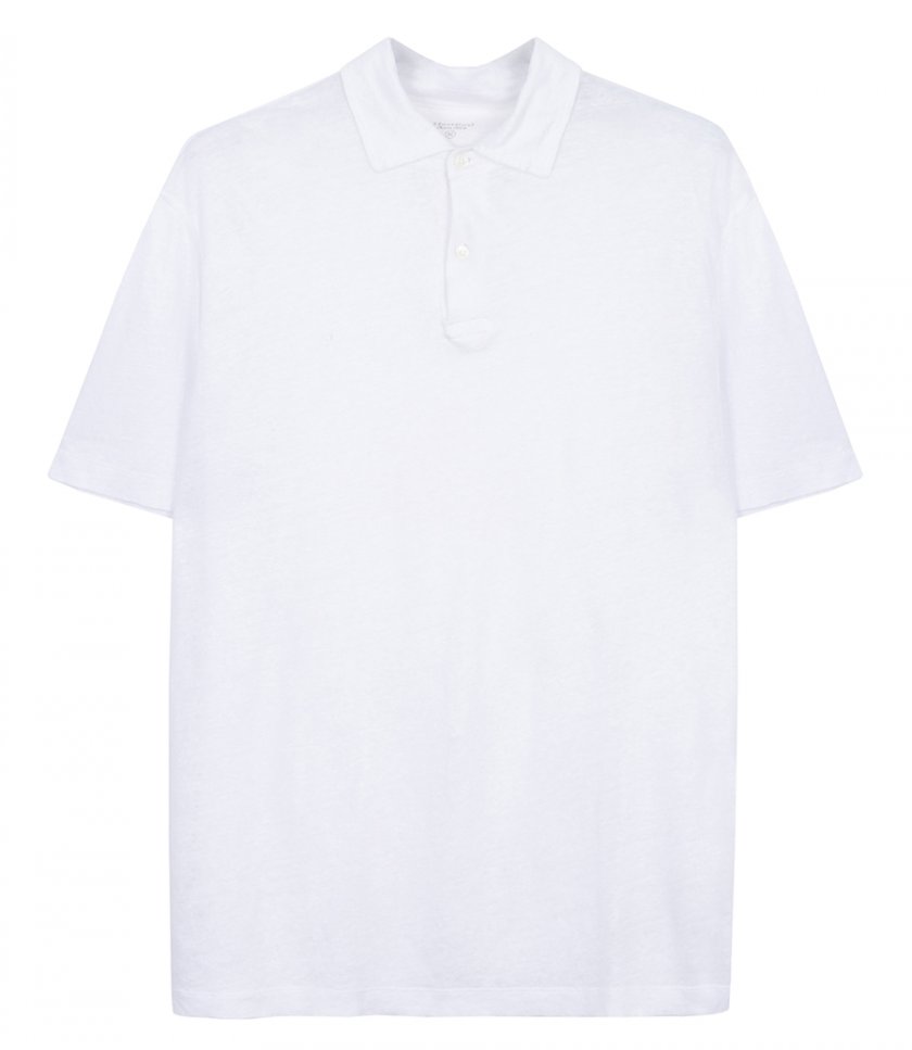HARTFORD - LINEN POLO SS