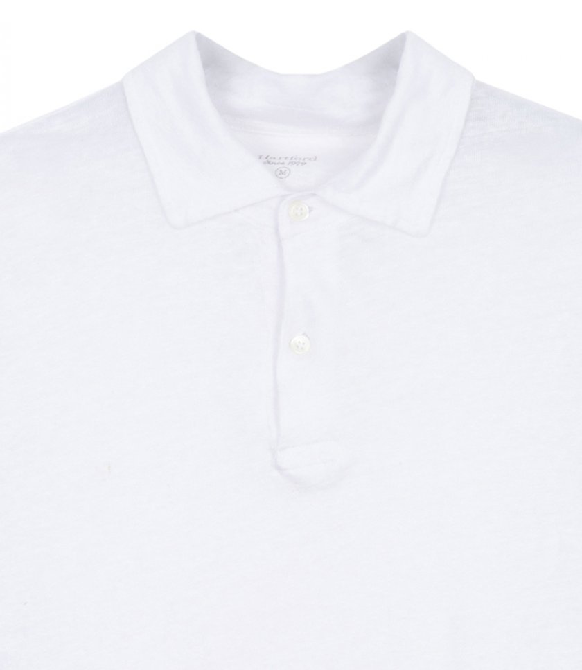 LINEN POLO SS