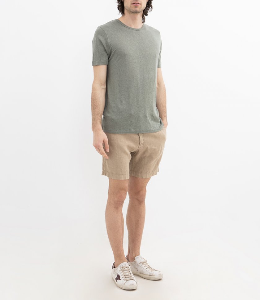 LINEN CREW SS