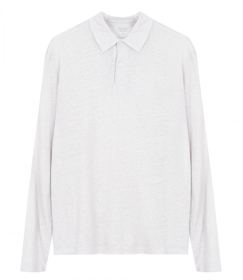 HARTFORD - LINEN POLO LS