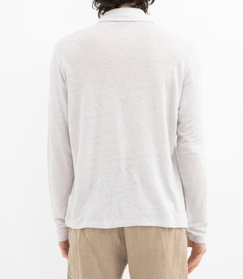 LINEN POLO LS