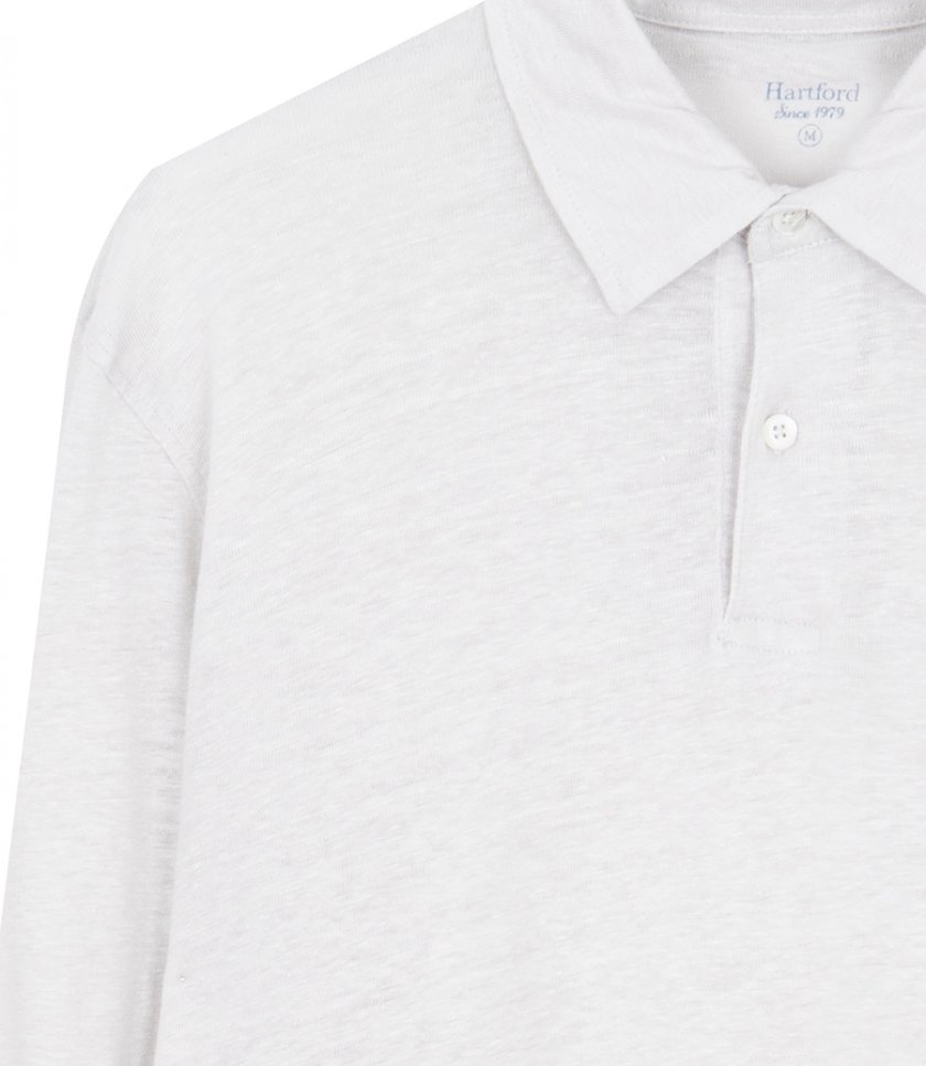 LINEN POLO LS