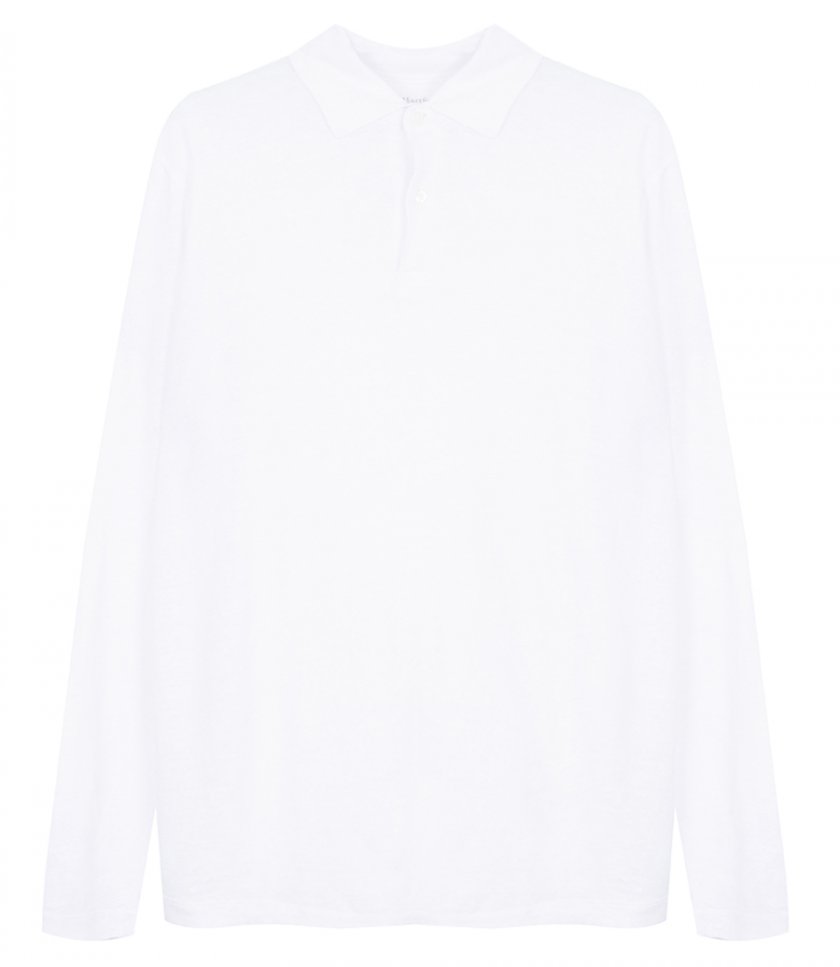 HARTFORD - LINEN POLO LS